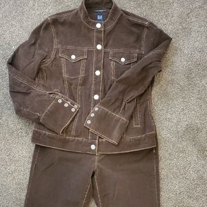 GAP Chocolate Brown Jacket and Pants